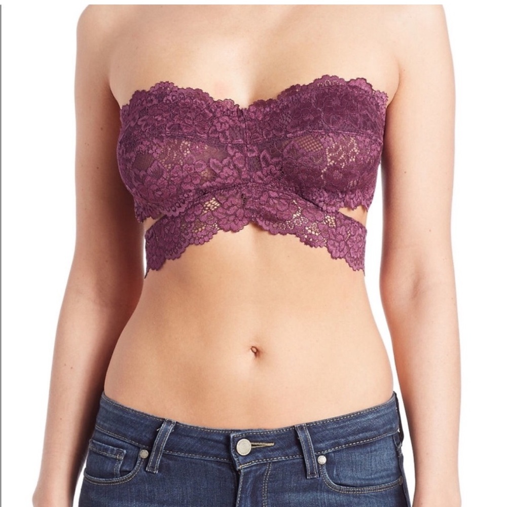 Free People Bra | Deep In The Dark Bandeau | Blackberry | Medium | NWT
